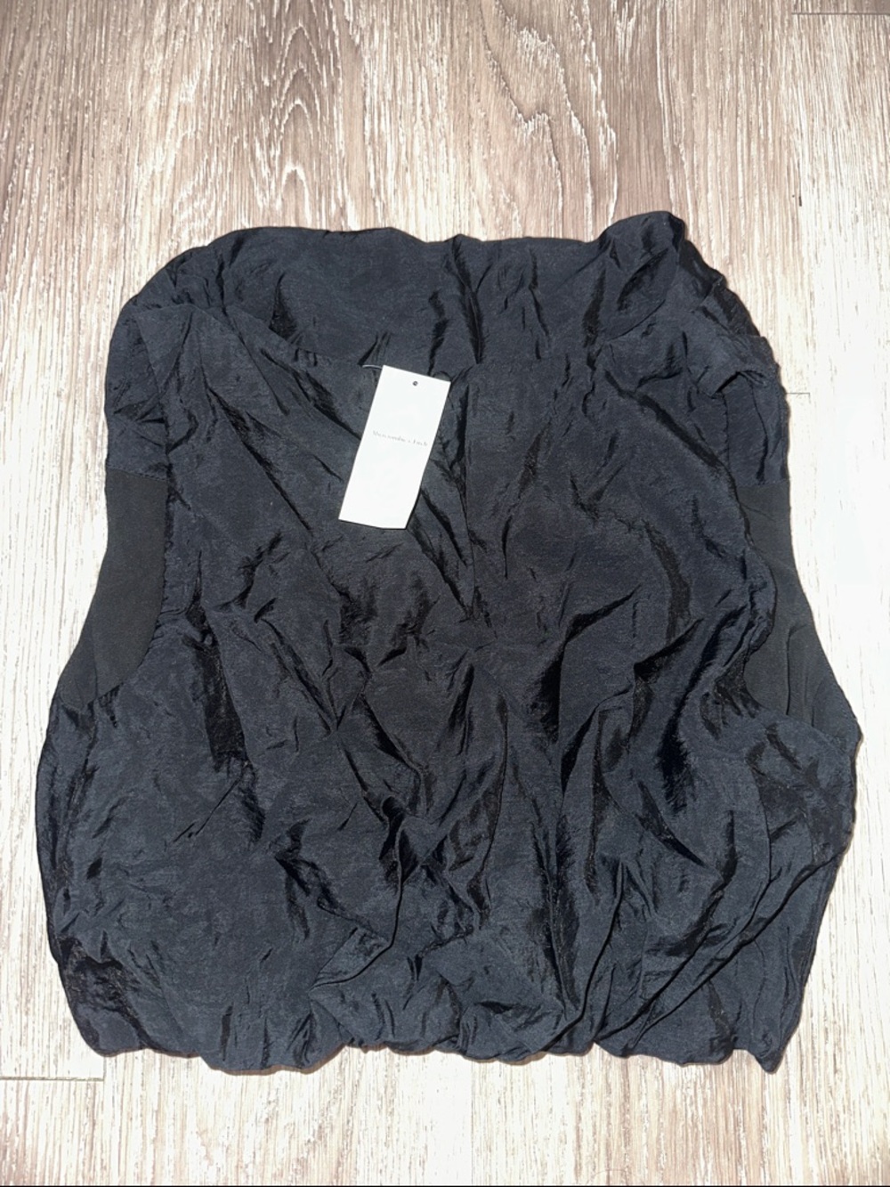Abercrombie & Fitch Black Women's Strapless Bubble Hem Top